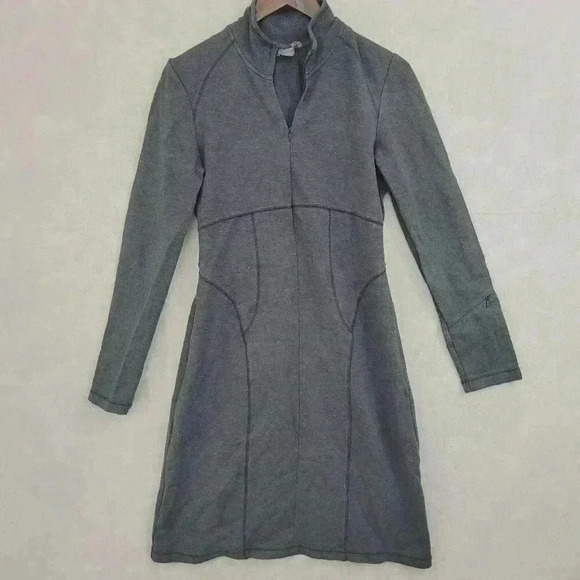 Athleta Dresses & Skirts - Athleta  Mock neck Fit & Flare Midi Sweater Dress M Long sleeve 3489P